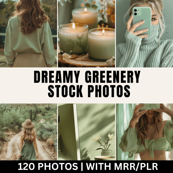 120 Dreamy Greenery Stock Photos with Master Resell Rights (MRR STOCK PHOTOS)